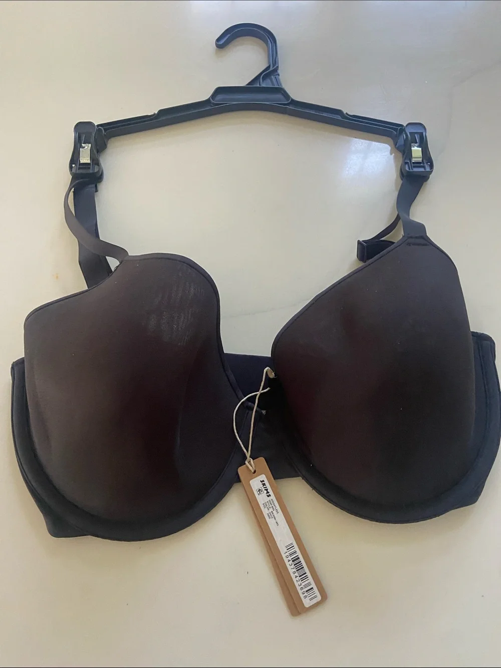 SKIMS Black Seamless T-Shirt Bra